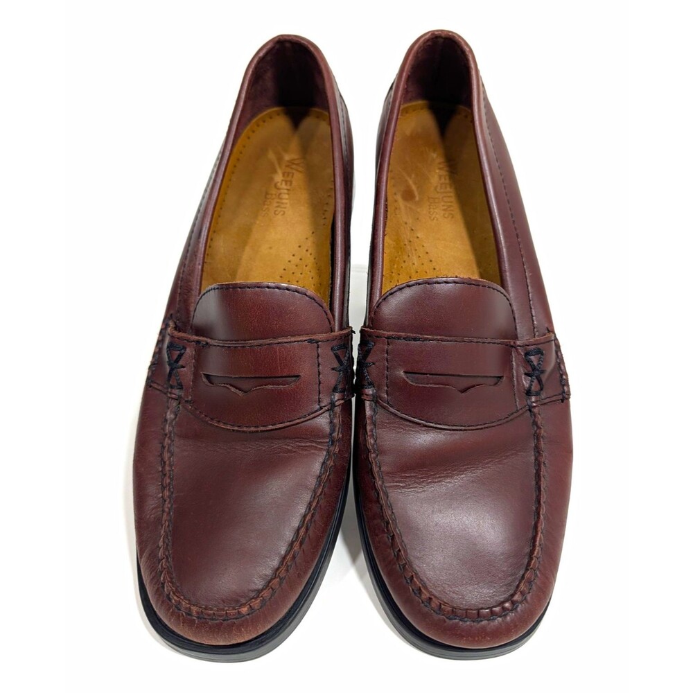G.H. Bass Weejuns Katherine II Burgundy Leather Penny Loafers Women's Size 10M
